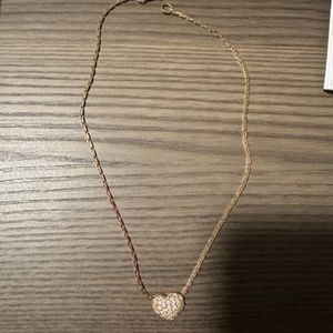 Swarovski gold plated heart necklace-16in chain